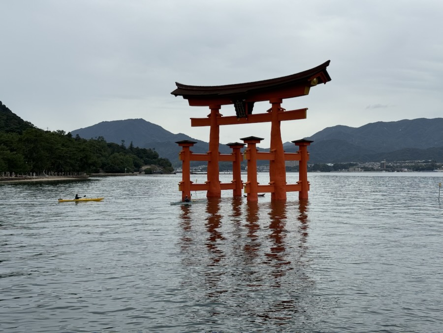 Itsukushima’s torii, standing in the sea
